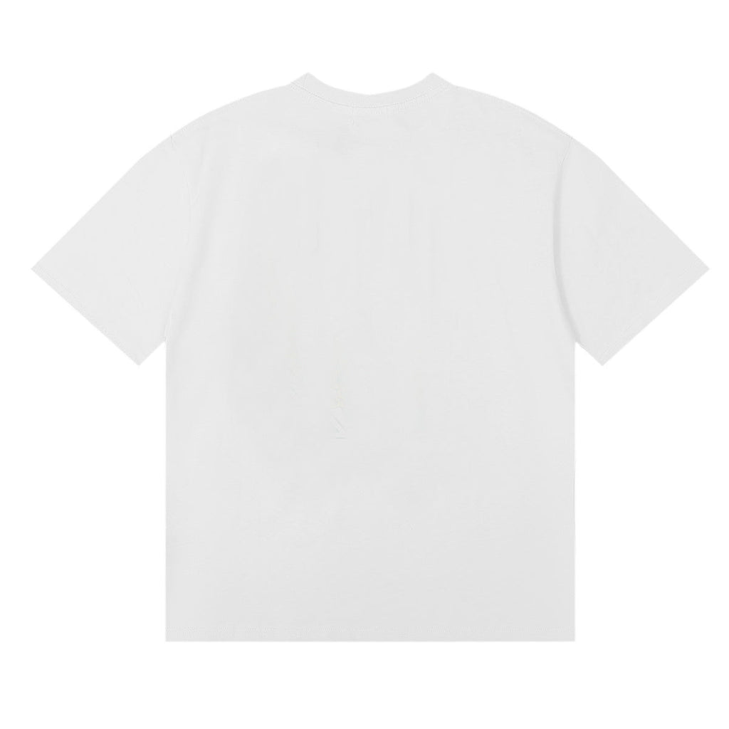 Rhude T-shirts LAGO DI COMO Printed Cotton Casual Short Sleeve Men and Women