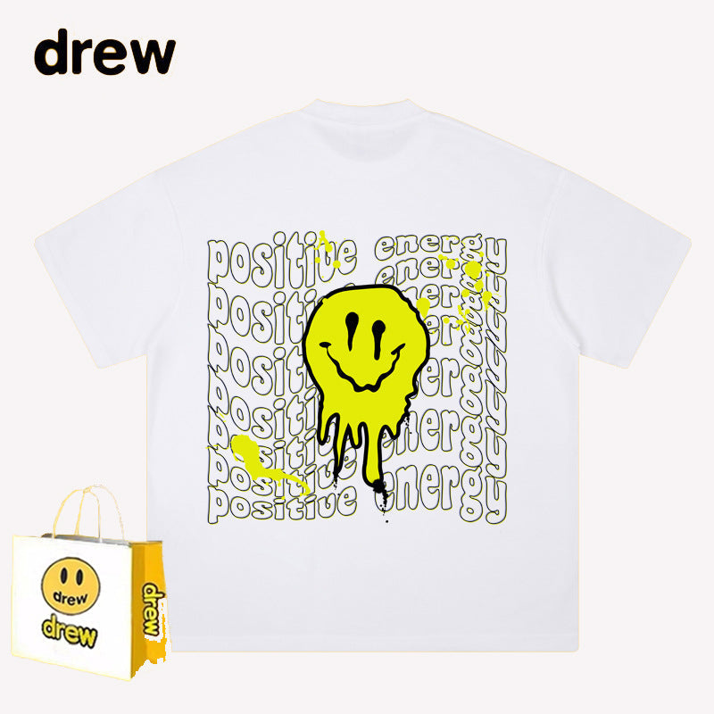 Drew T-shirts Short-Sleeved Clothes T-shirt Smiley Face Graffiti